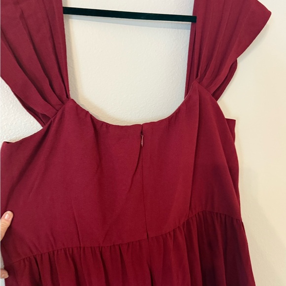 City Chic Deep Red jumpsuit - Picture 8 of 9